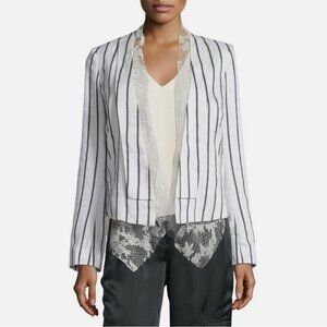 Foundrae Striped Linen Blend Blazer